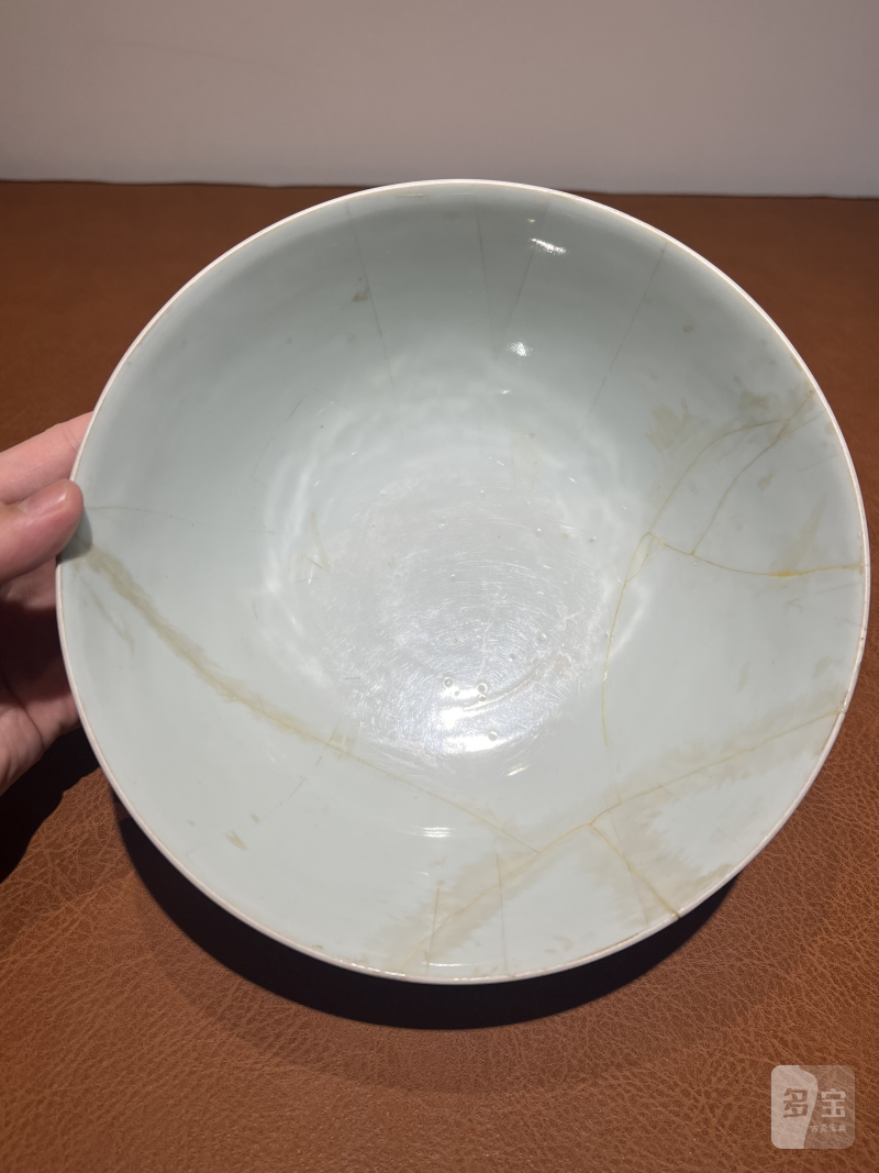 清康熙 青花松鼠葡萄纹大碗 - 图9